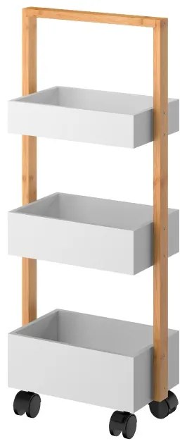 Etajera Bambus Lacuit / Alb, ARTO