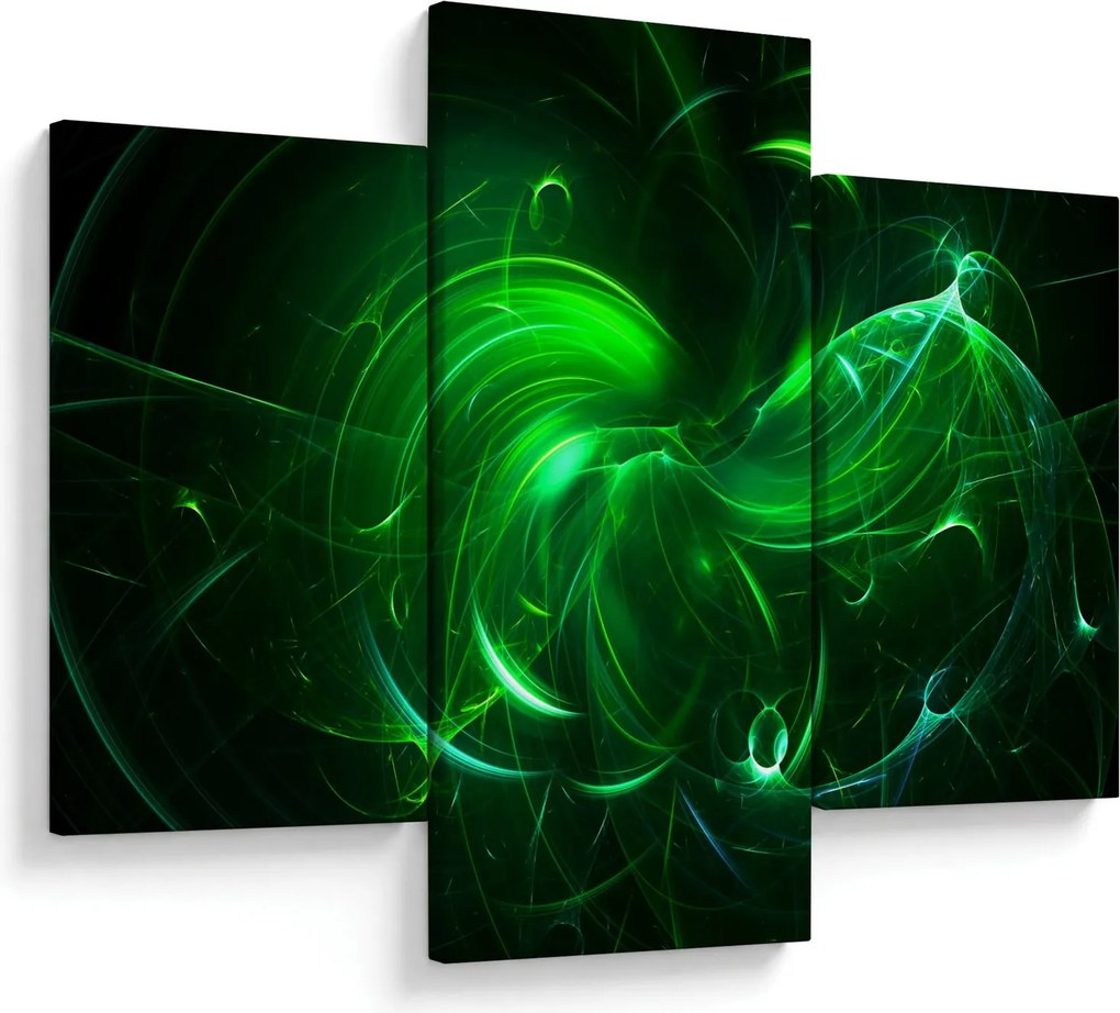 Tablou - abstracție verde (90x60 cm)