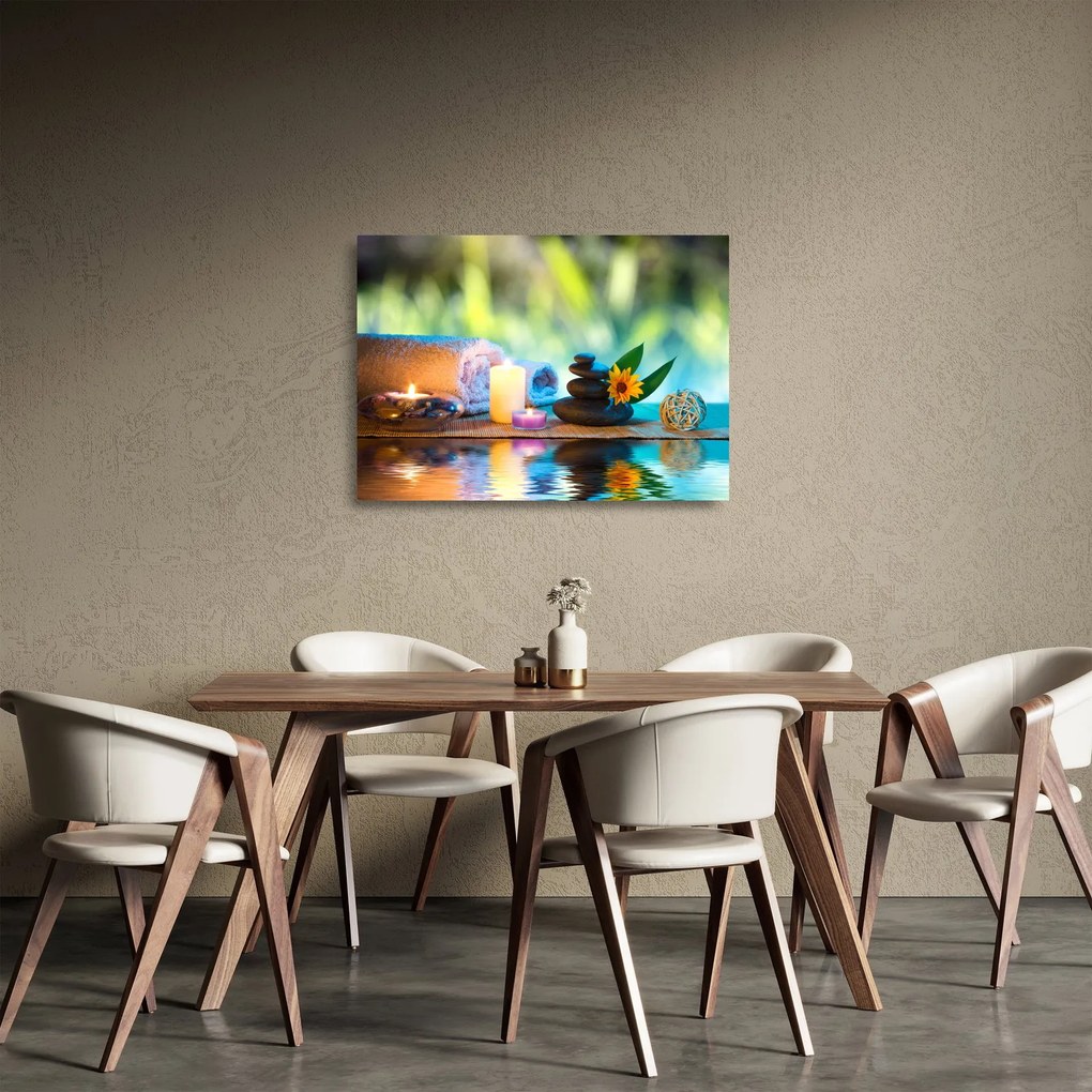 Tablou pe sticlă - Relaxare (70x50 cm)
