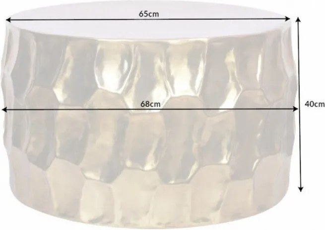 Masuta auxiliara design unicat Organic Orient 68cm, auriu