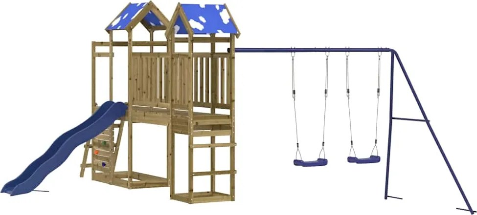 vidaXL Set de joacă pentru exterior, lemn de pin impregnat