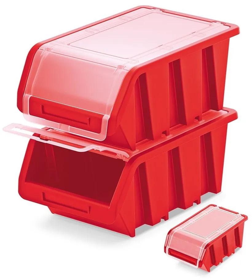 Cutie de depozitare cu blocare 15,5 x 10 x 7 cm, rosie