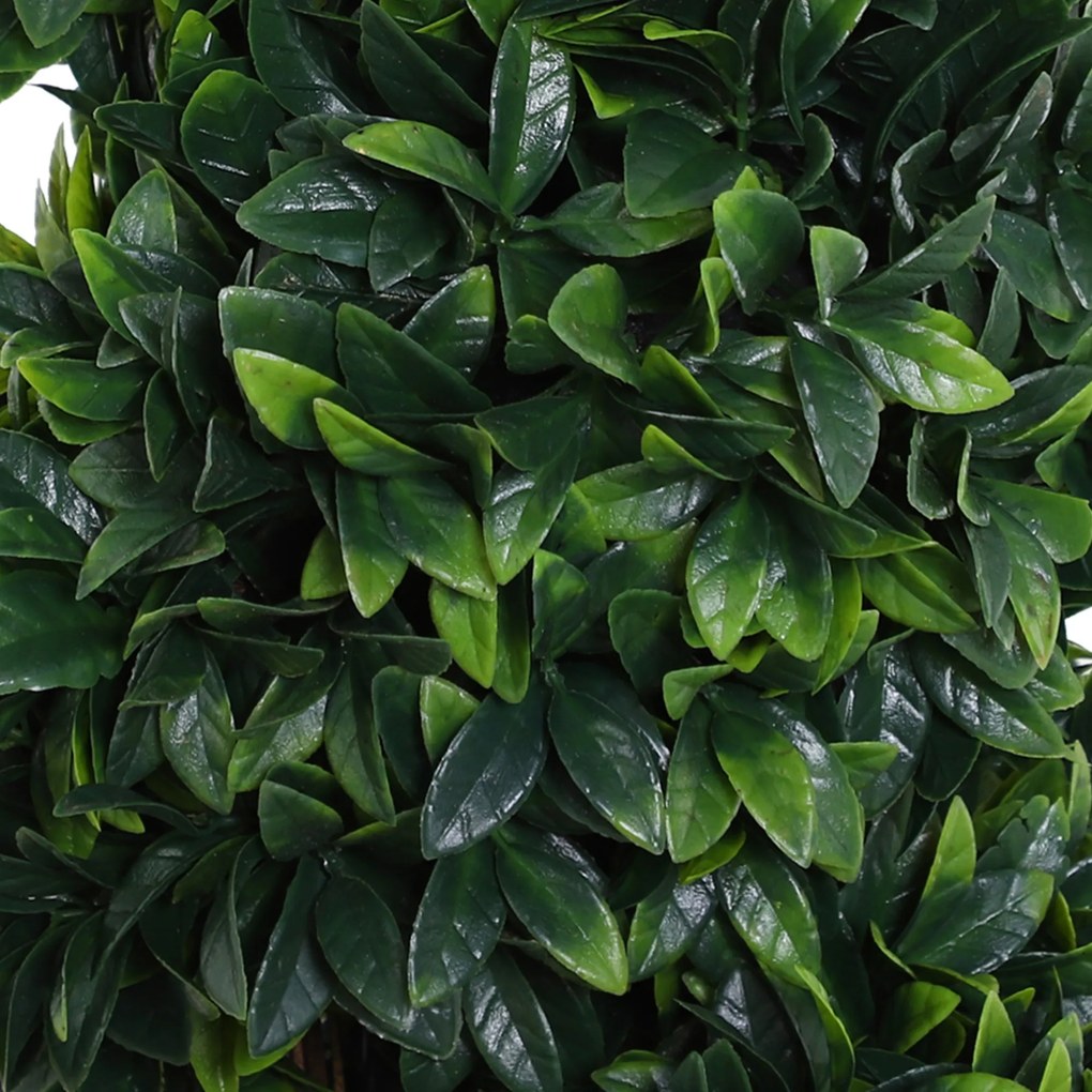 Outsunny Plantă Artificială Decorativă Buxus în Spirală cu Ghiveci Inclus, Ф32x120 cm, Verde | Aosom Romania