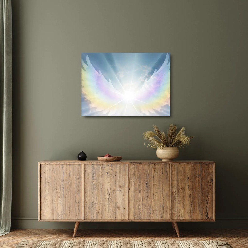 Tablou pe sticlă - Aura angelică (70x50 cm)
