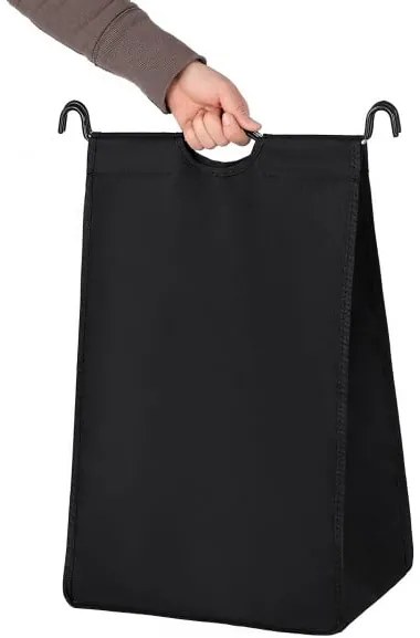 Cos De Rufe Cu Roti, Negru, 77 x 41 x 81.5 cm