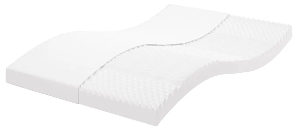 vidaXL Saltea din spumă, alb, 120x200 cm, duritate 7 zone 20 ILD