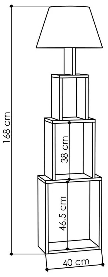 Lampadar cu abajur gri deschis Homitis Tower, gri antracit