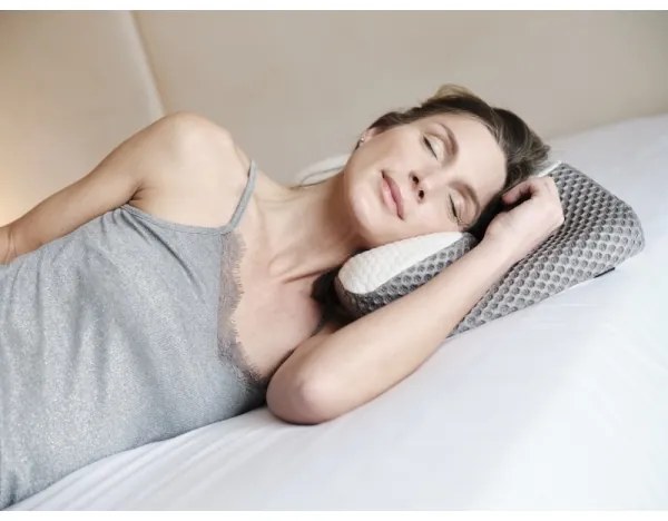 Pernă anatomică CONNECT IT CFH-6031-WH Lyra alb/gri