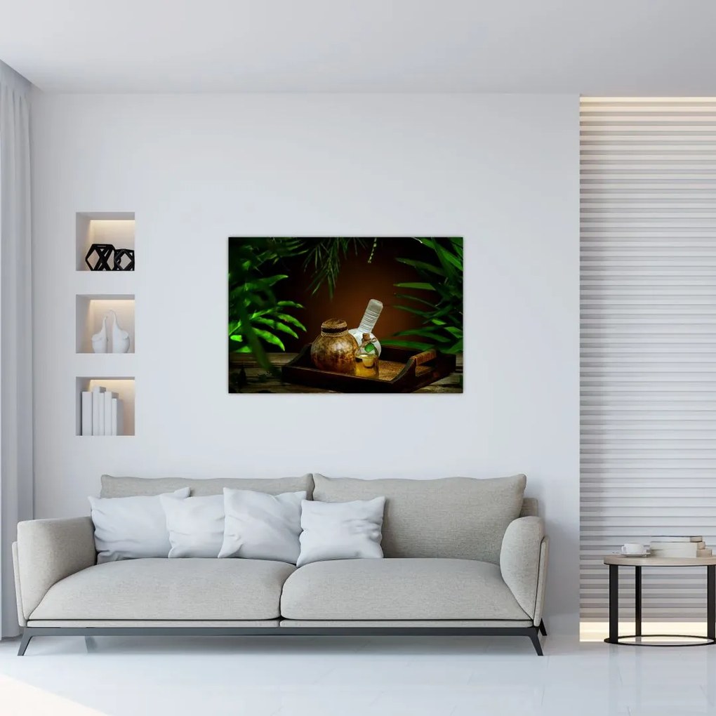 Tablou cu obiectele spa (90x60 cm)