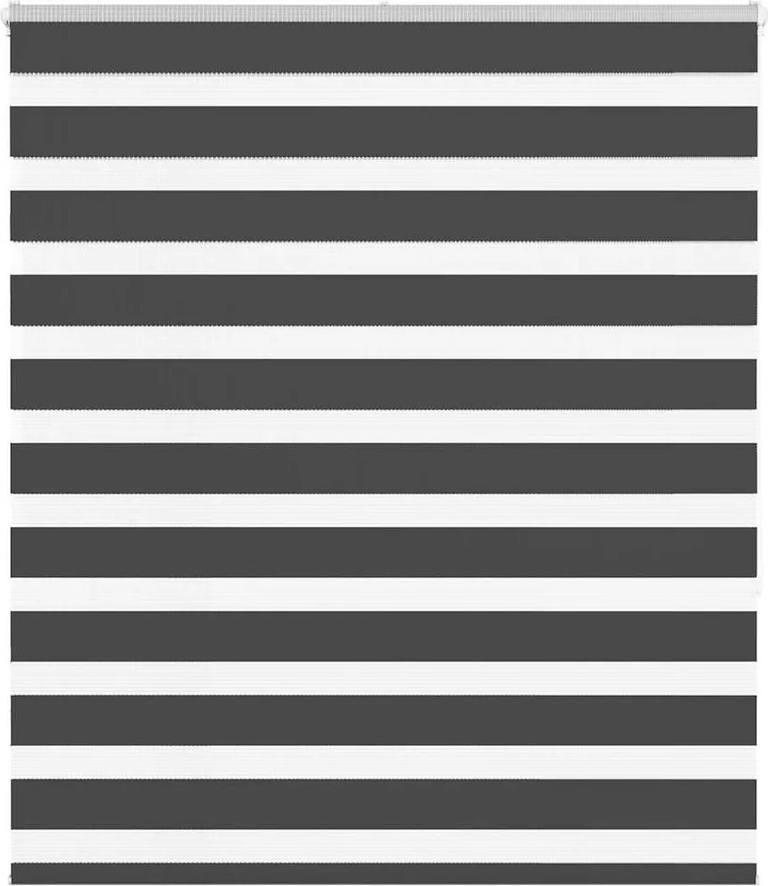 vidaXL Jaluzea tip zebra neagră lățime țesătură 130,9 cm poliester