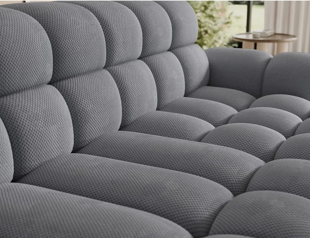 Colțar gri extensibil (cu colț pe partea dreaptă/cu șezlong) Ceedro – ELTAP