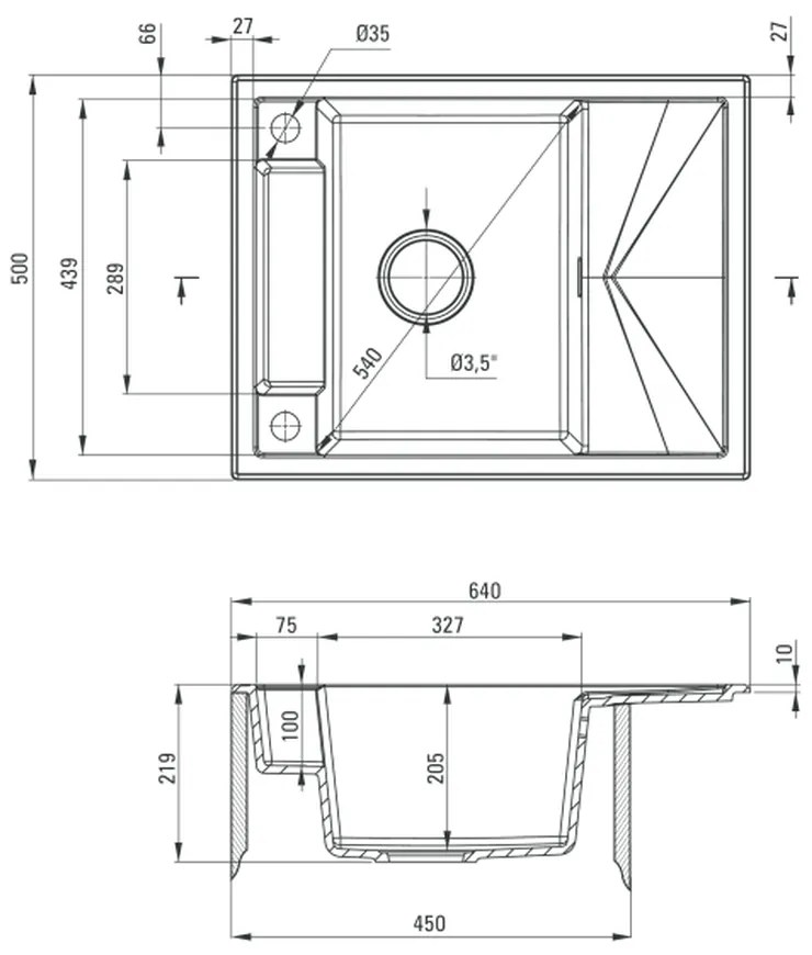 Chiuveta bucatarie compozit cu picurator alb mat Deante Magnetic Alb mat