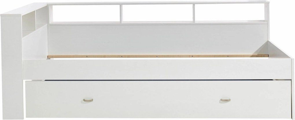 Pat cu etajera Gen alb 90/200 cm