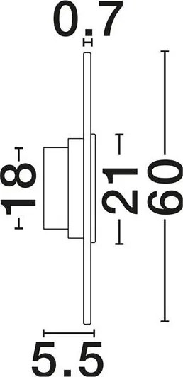 Aplica de perete LED decorativa MARZIO D-60cm