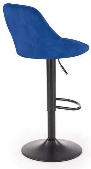 Scaun de bar H101 velvet bleumarin