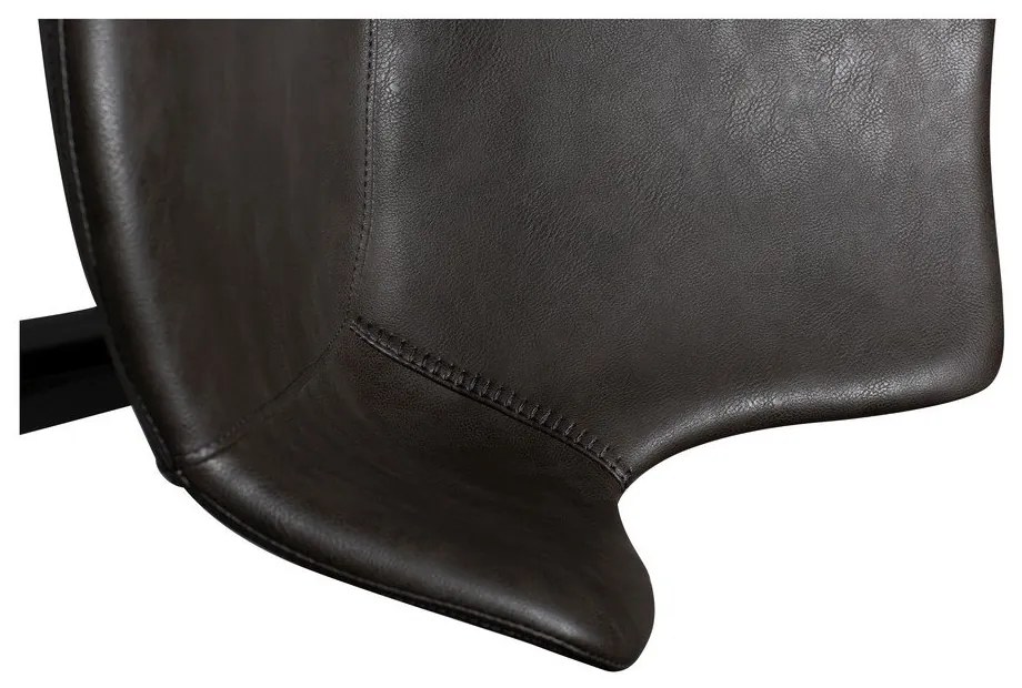 Scaun de sufragerie gri închis cu cotiere tapițat Hype – DAN-FORM Denmark