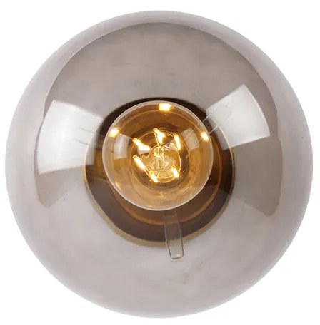 Plafonieră inteligentă alamă cu sticlă fum incl. WiFi ST64 - Pallon