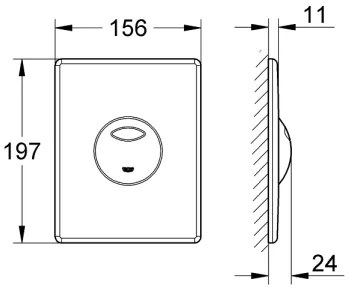 GROHE 38862000 - Buton de evacuare SKATE 156 × 197 mm crom lucios