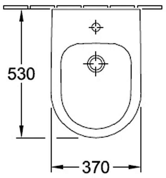 Bideu suspendat 530x370 mm, alb alpin
