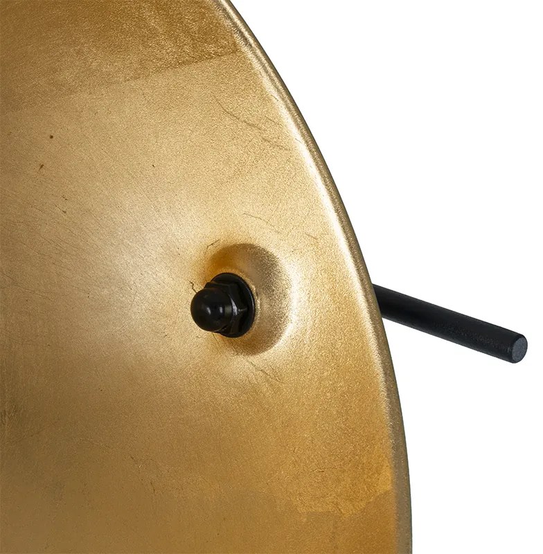 Lampă de podea neagră cu auriu 35 cm reglabilă - Magnax