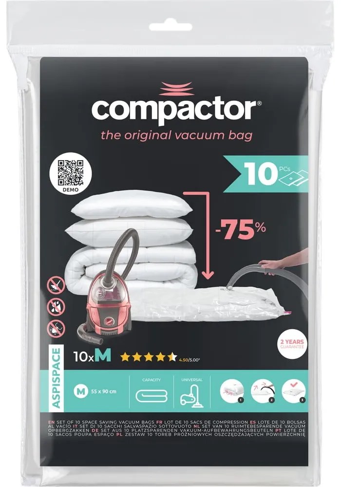 Saci de vidat 10 buc. Space M – Compactor