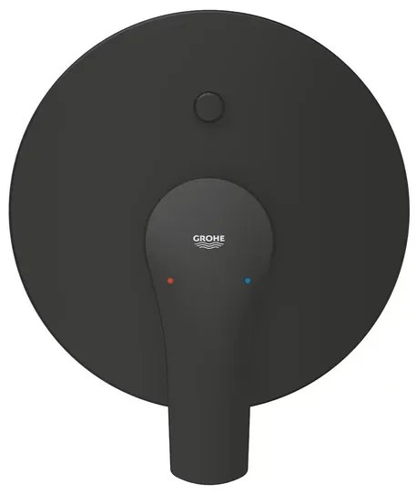 Baterie cada-dus incastrata Grohe Eurosmart negru mat fara corp ingropat