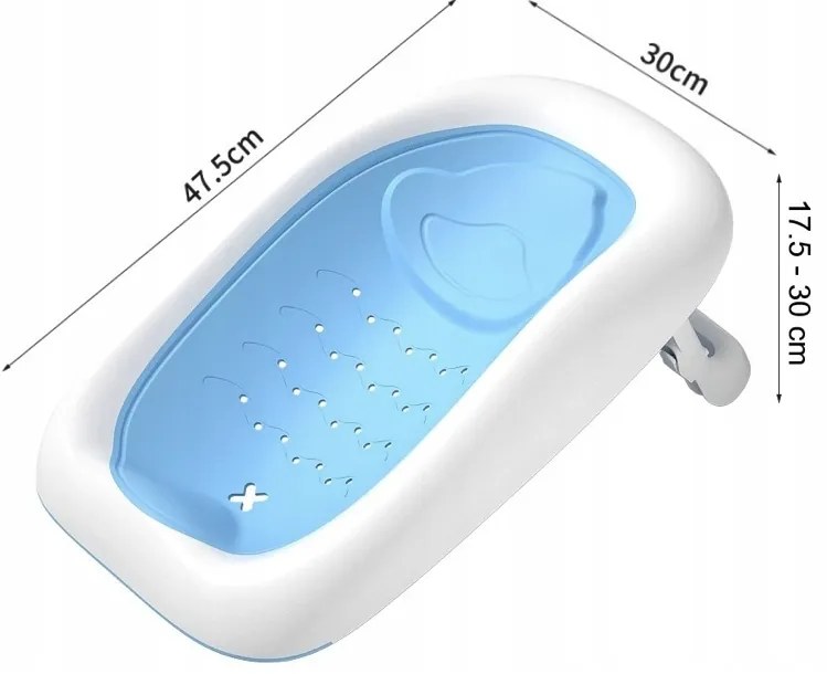 Cada de baie pliabilă pentru copii VAIANA PREMIUM cu șezlong și suport - mai multe culori Bej