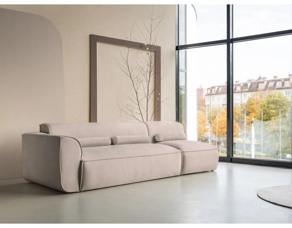 Șezlong modular bej (cu colț pe partea stângă ) Flex Felix – Miuform