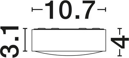 Plafoniera LED exterior moderna IP65 VISOR D-10cm