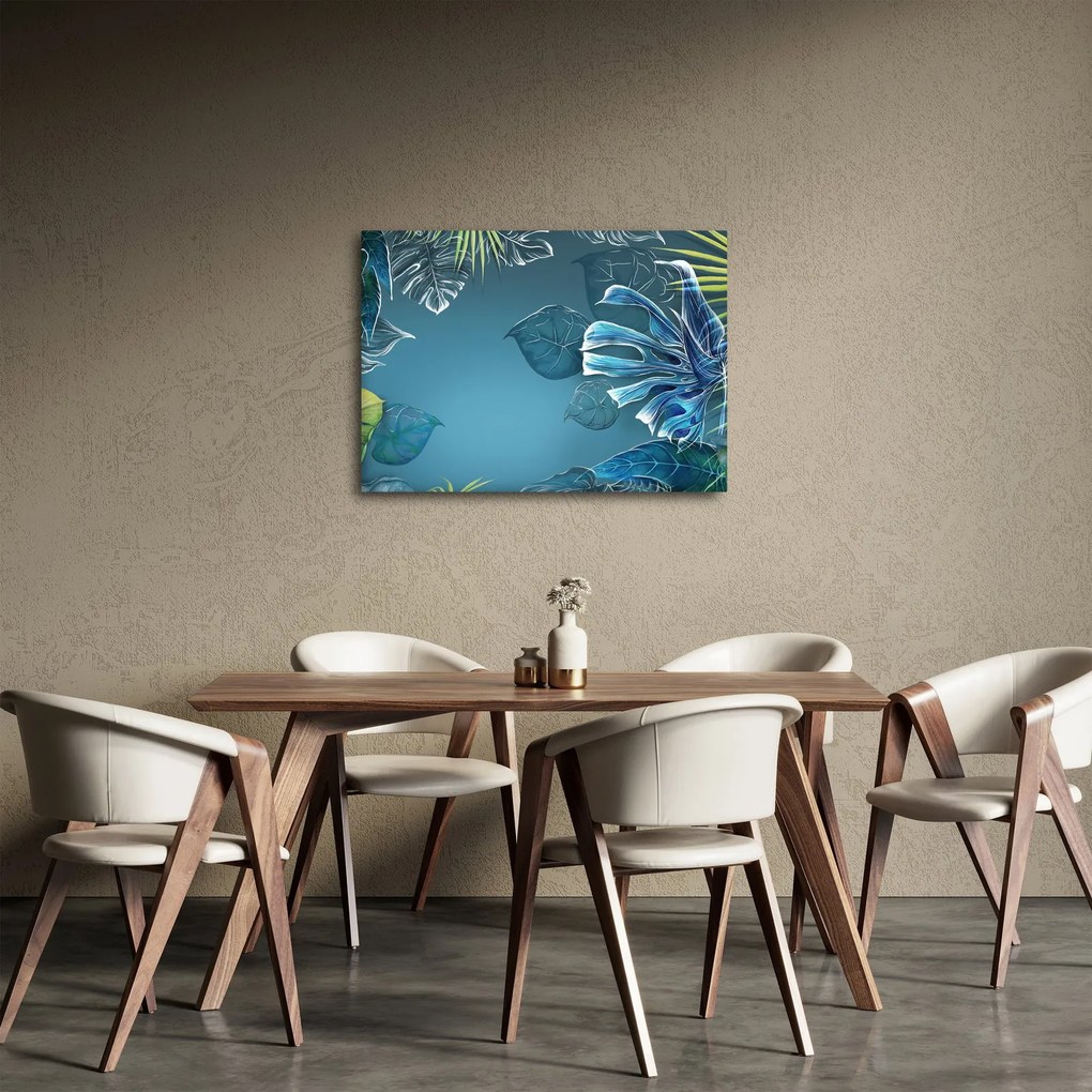 Tablou - Frunzele plantelor tropicale (70x50 cm)