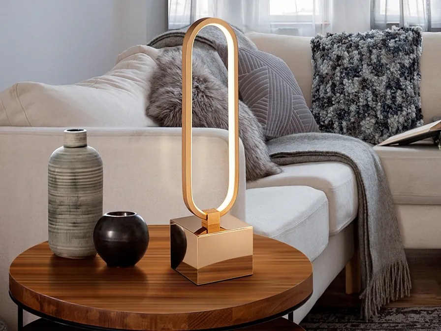Lampa de masa LED design ultra-modern Colette auriu roze SV-787253