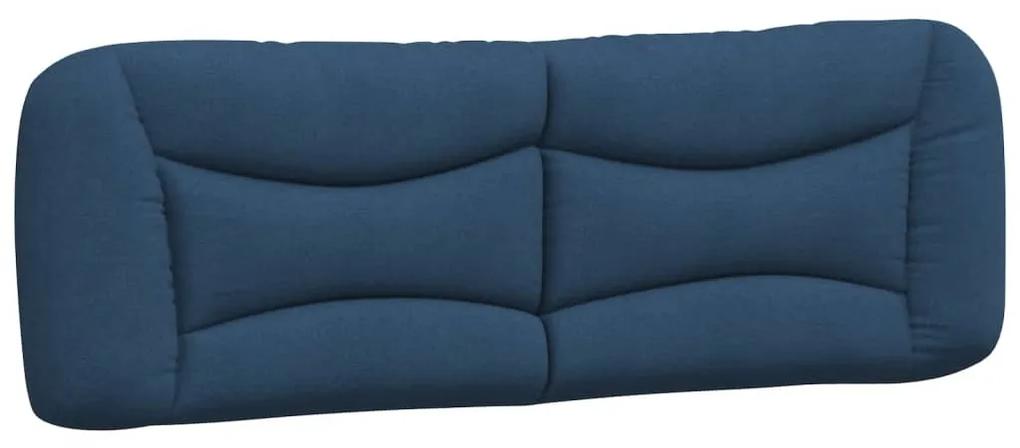 374594 vidaXL Pernă pentru tăblie de pat, albastru, 160 cm, material textil