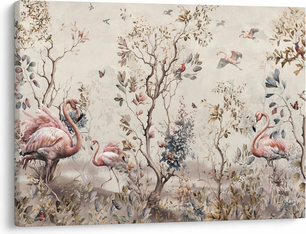 Tablou - Desen de flamingo (70x50 cm)
