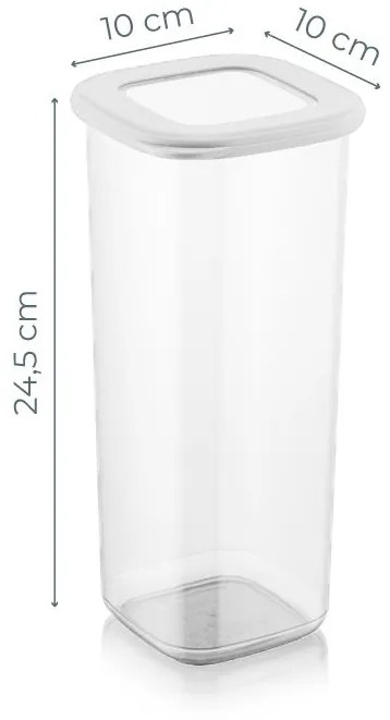 Set 12 cutii depozitare , UnicUtil, Spacious Versatile, Alb
