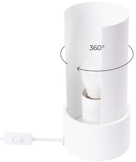 Lampă de masă Sollux SL.1675 FLASH 1xE27/15W/230V alb