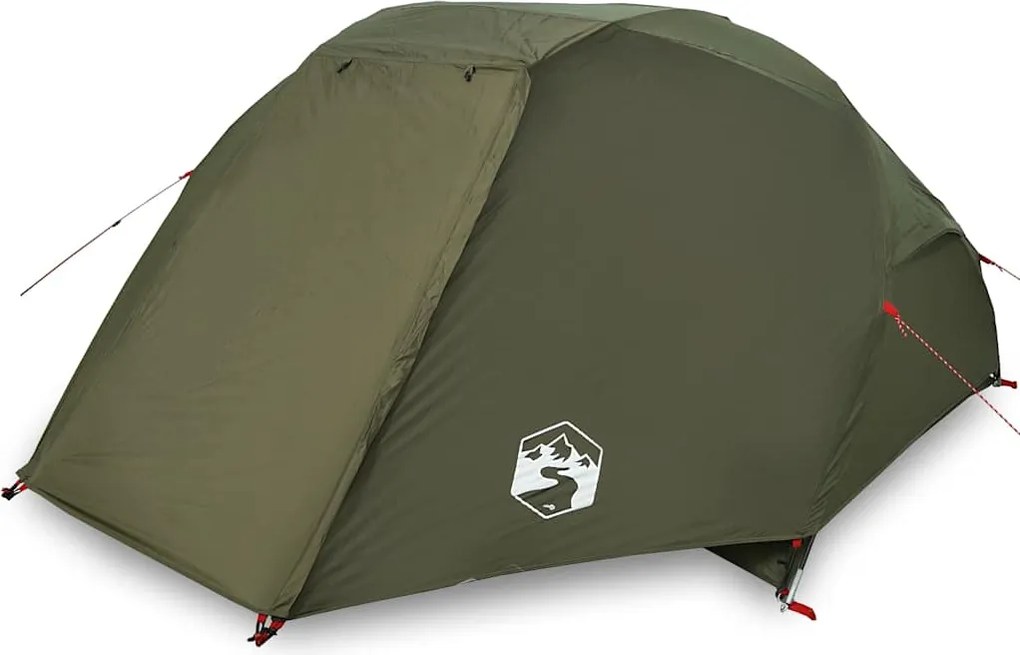 vidaXL Cort de pescuit 5 persoane, verde măsliniu, impermeabil