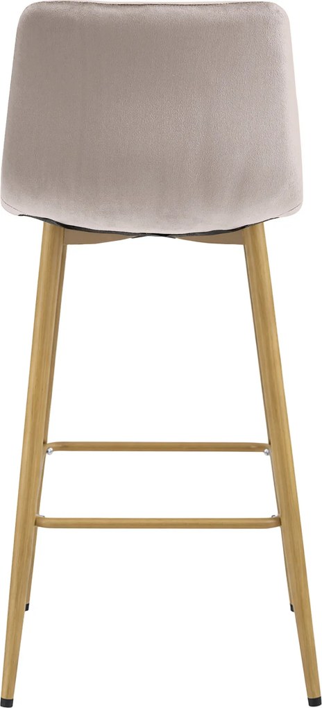 Scaun de bar ARCETO VELVET, bej