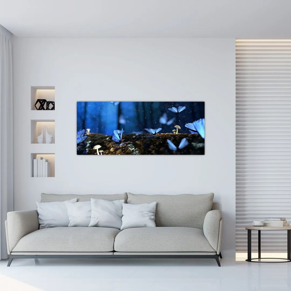 Tablou cu fluturi alabstre (120x50 cm)