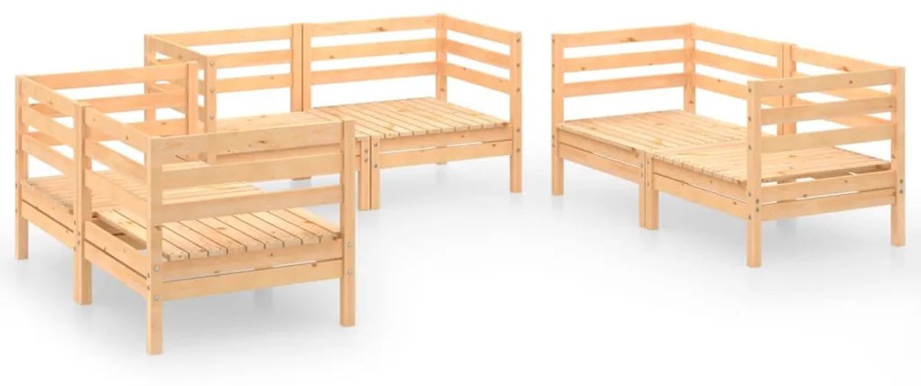 3082582 vidaXL Set mobilier de grădină, 6 piese, lemn masiv de pin
