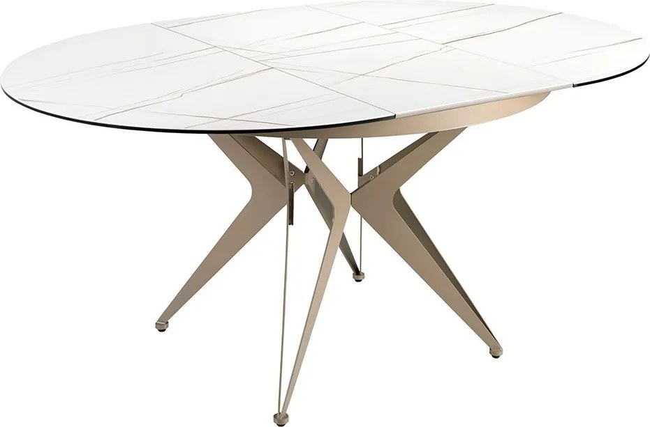 Masa extensibila deosebita design LUX Porcelain Marble 120-170x120cm