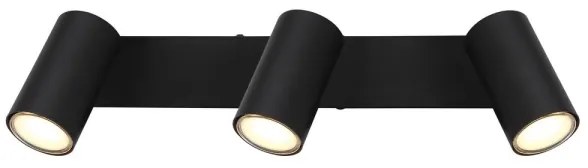 Spot ROBBY 3xGU10/35W/230V neagră Globo 57911-3B