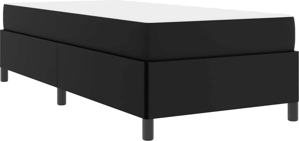 vidaXL Cadru de pat cu saltea Negru 90 x 190 cm țesătură
