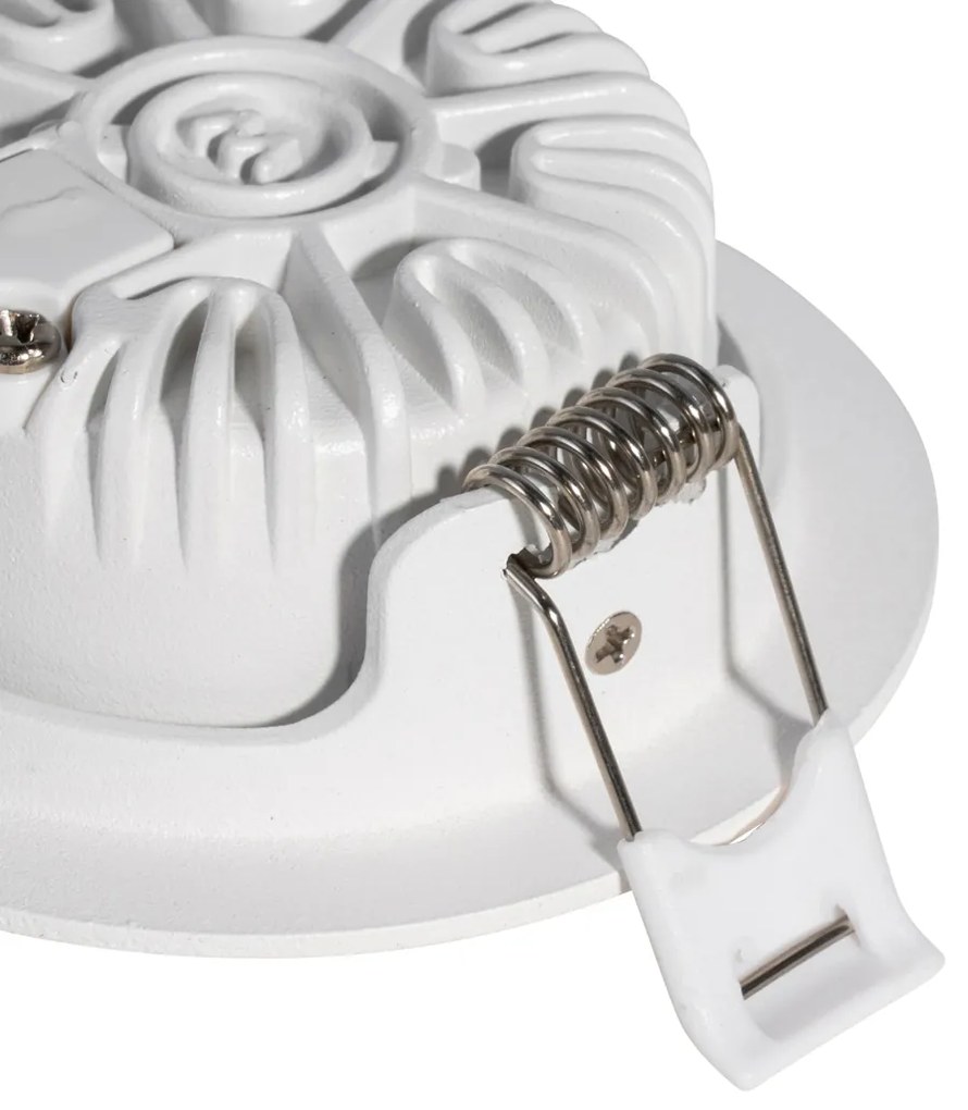 Set de 6 Spoturi încastrate moderne Albe 8,2 cm Inclusiv LED IP54 Ultra Subțiri - Pupil