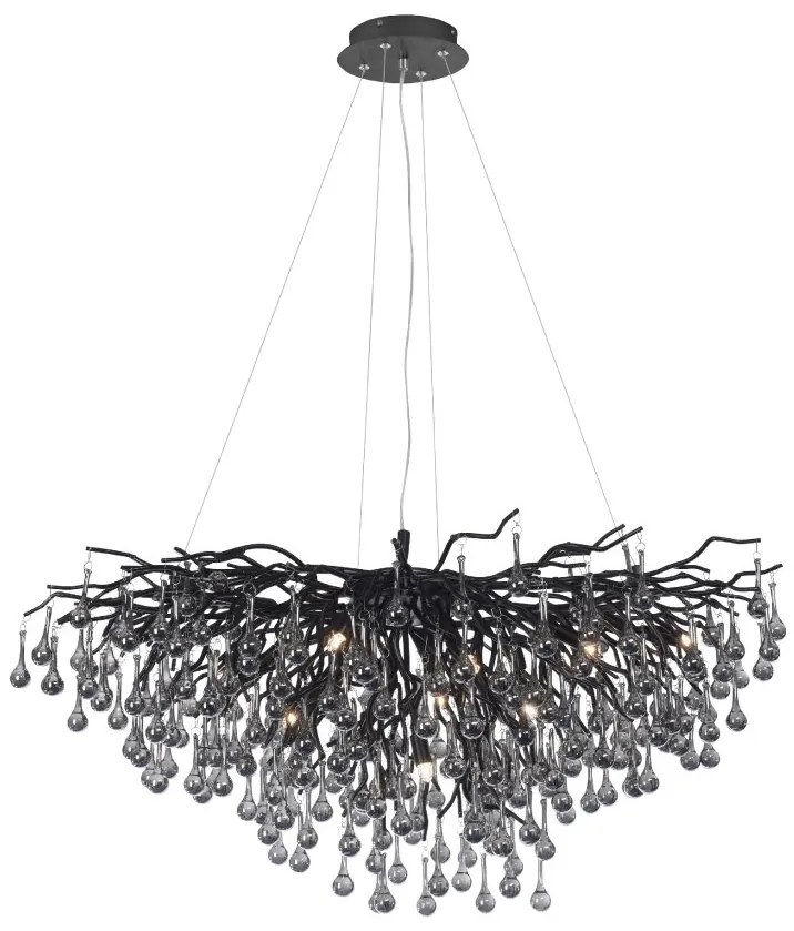 Lustra suspendata design magnific ICICLE negru, 50x100cm