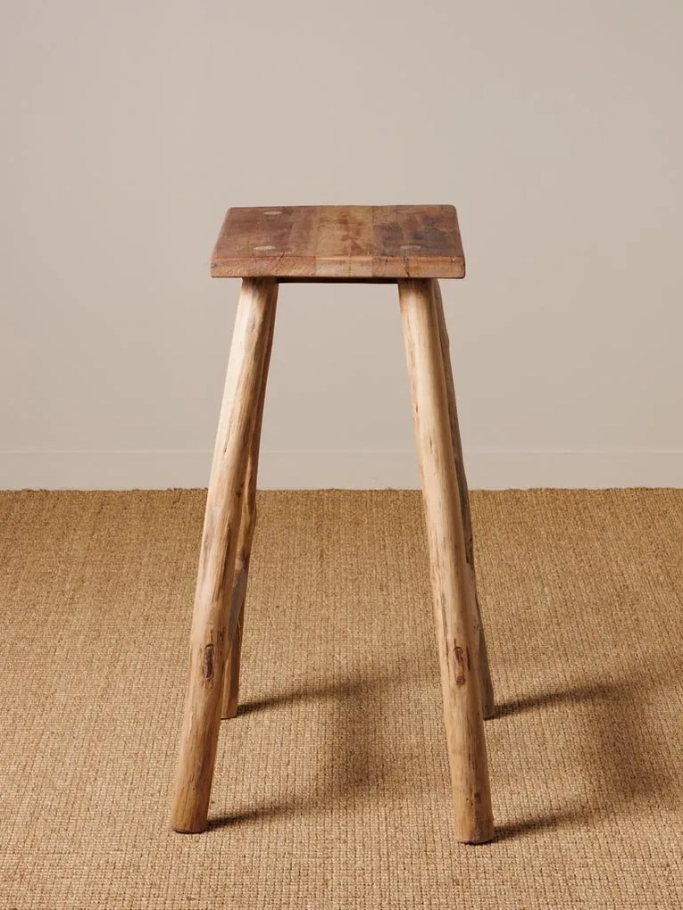 Scaun dining, maro, din lemn reciclat, Noe