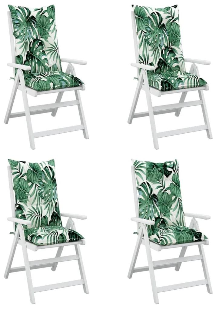 Perne scaun gradina, 4 buc., model cu frunze, 120x50x7 cm 4, model frunze, 120 x 50 x 7 cm