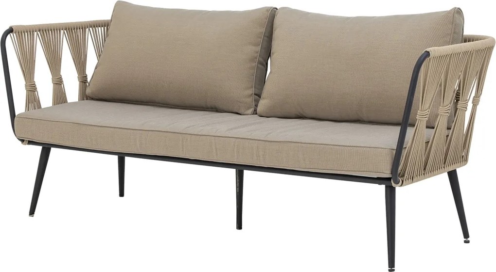 Canapea de exterior, bej, din metal Pavone