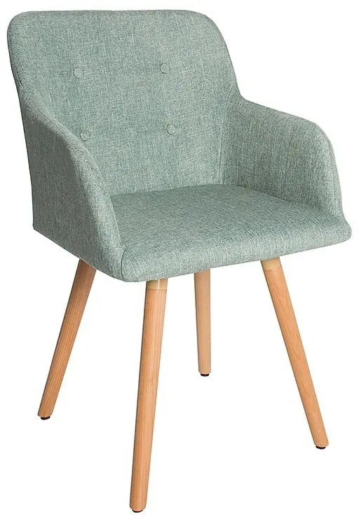 Set 2 scaune cu brate design nordic Scandinavia verde A-36827 VC