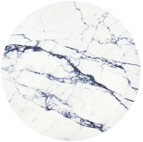 Măsuță de cafea HARISSA 41x42 cm negru/alb decor marmorat