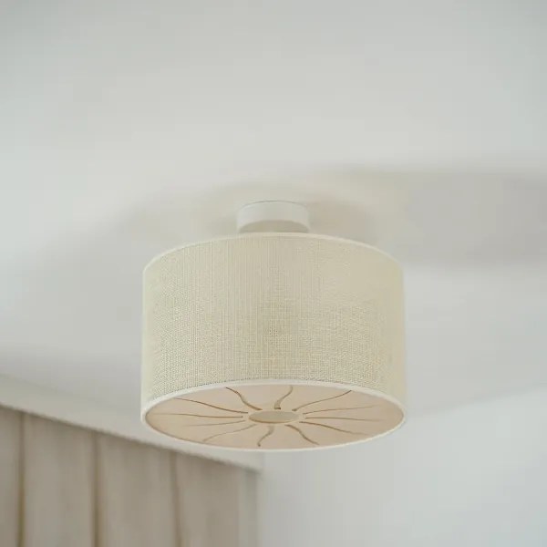 Brilagi - Lustr COUNTRY ROLLER 1xE27/15W/230V pr. 45 cm cremă montat